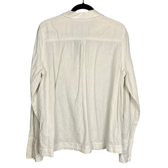 Free People Linen Cotton Blend Blouse Size L - Picture 6 of 10